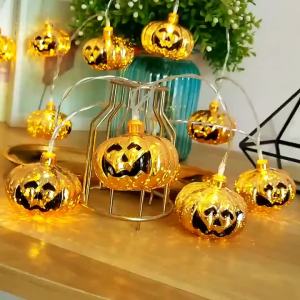Others | LED Halloween Pumpkin String LightsJack-O-Lantern Fairy Lights Warm White Hanging Light for Halloween Indoor Party Home Decor