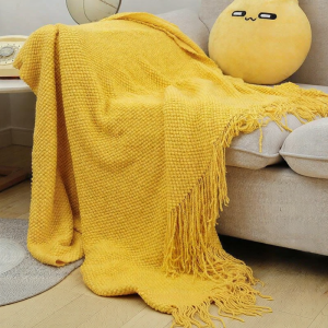 Vintage Knitted Blanket for Nap Sofa