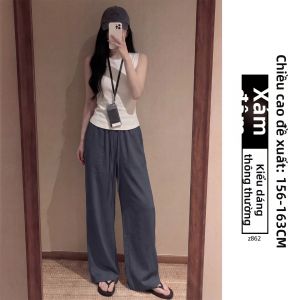 YAYANGREN | Quần Linen Dáng Rộng Thoải Mái Cho Phụ Nữ Bé Gọn Mùa Hè
