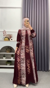 GAMIS TERBARU TWILL RAYON PREMIUM PEKALONGAN GAMIS TWILL BATIK CAP MALAMAN HOME DRESS