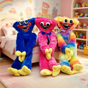 Bandai | Cute Rainbow Long Plush Monster Doll Super Soft Fluffy Stuffed Animal Home Decoration Birthday Surprise Gift