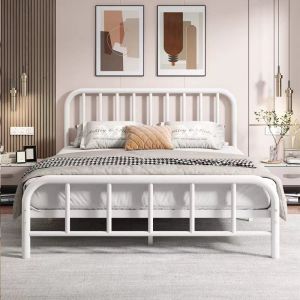 lron Poetry.PH Iron bed frame metal bedstead European retro Iron frame bed single bed/double bed home economical thickened steel bed