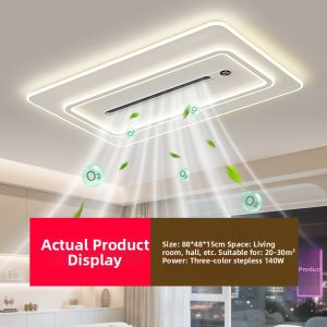 Negative Ions Bladeless Ceiling Fan Light Full Spectrum Eye-Protective