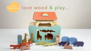 Tender Leaf Toys ของเล่นไม้ ของเล่นเสริมพัฒนาการ เรือโนอาห์น้อย Little Noahs Ark