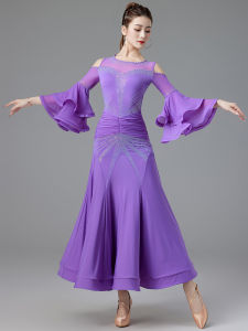 Modern Dance Skirt Professional Competition Performance Outfit Large Swinging Dress Ballroom Waltz Social Dance Costume