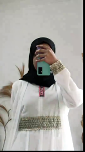 Gamis Wanita Terbaru Busui Shakila Premium dengan Renda dan Motif Bulan Bintang - Panjang Hingga Ankle - Warna Variatif