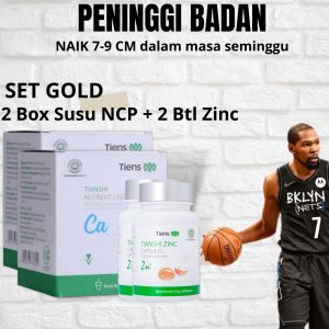 Ubat tinggi badan Original CALCIUM & ZINC CAPSULE SUPPLEMENT Peninggi badan Herbal Paket GOLD Bantu Pertumbuhan Tambah Tinggi Badan kesihatan Tulang Height Up Booster Supergrowup Herba Bantu Metabolisme Tubuh jadi maksimal aktifkan hormon pertumbuhan