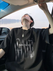 Hong Kong Style Pure Cotton Short Sleeve T-Shirt Mens Summer New Casual Loose Body Shirt Breathable Comfortable Cotton Tee