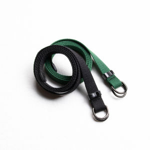 Trendy Canvas Belt for Women Narrow Double Ring Buckle Hip Hop Style Decorative Fabric Belt for Students And Youths