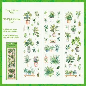 Stickers Punk | Nhãn Dán Trang Trí Chủ Đề Cây Xanh và Trái Cây cho Scrapbooking