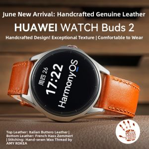 HUAWEI | Bluetooth Calling AI Noise Cancelling Vegetable Tanned Leather Smartwatch with Earbuds