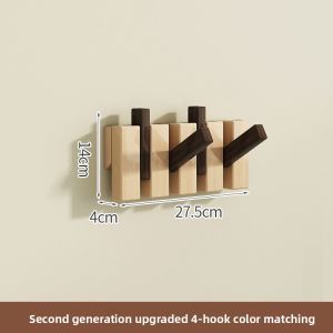 CHUJUN | Wall Mounted Entryway Wooden Coat Rack