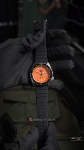 Jam Tangan Pria Seiko 5 Sports SRPL89K1 SKX series Orange Dial Black Rubber Band