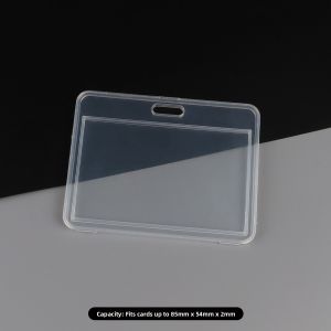 Lightweight Thin Transparent Card Holder for Campus Cards Kindergarten Pickup Cards Double Sided ID Badge Protector Cover