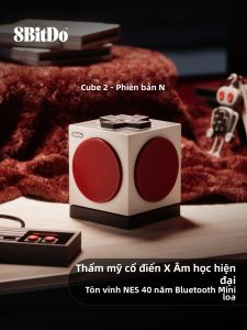 8BitDo | Loa Bluetooth Phong Cách Retro Có Đế Sạc Mic Âm Thanh Stereo