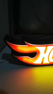 3d printed logo HOT WHEELS with led