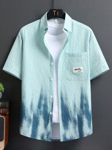 Áo Sơ Mi Lụa Băng Tay Ngắn Mùa Hè Cho Thanh Thiếu Niên Áo Khoác Ngoài Thường Ngày Thoáng Khí Mỏng Thời Trang Chất Liệu Polyester