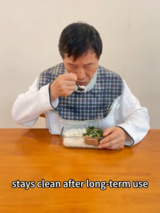 Adult Bib with Pocket 45cm x 62cm (Waterproof & Reusable!) Adult Bibs For Elderly Feeding Bib