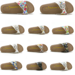 Sunnorbeck New Arrival Summer Flats Womens Cork Sandals Beach Shoes Casual Simple Outdoor Single Buckle Ins Fashion