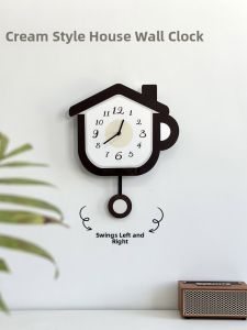 Modern Minimalist Wall Clock Decorative Silent Kitchen Dining Room Home Decor Clock Wooden Material Battery Powered Geometric Pattern