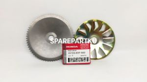 KVY PAKET 2 KIPAS GIGI LAWAN RUMAH ROLLER BEAT KARBU / KIPAS LAWAN RUMAH ROLLER BEAT LAMA / KIPAS CVT SCOOPY KARBU / SPACY KARBU / PULLEY DEPAN HONDA / FACE DRIVE KIPAS ROLLER / PULLY