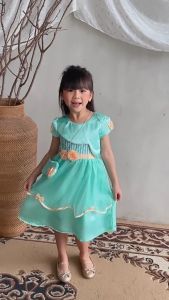 TWO MIX - Dress Anak Perempuan Satin GRATIS Tas Cantik 1-12 Tahun 4285