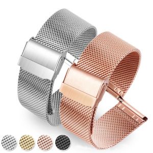 20 22mm Stainless Steel Watchband for Samsung Galaxy Watch3 41 45mm/Gear S2 S3 Metal Magnetic Strap for Huawei Watch GT2 42 46mm
