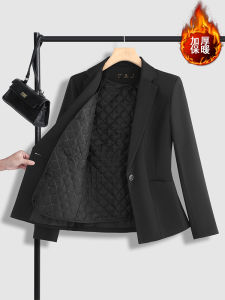 XINYU | Thickened Warm Black Suit Jacket Female Formal Reception Wear