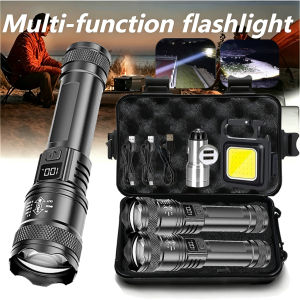 XIWANGFire | Ultra Bright LED Flashlight 2000LM Type-C Rechargeable Long Range Zoom Tactical Torch Outdoor Emergency Camping Fishing Lantern