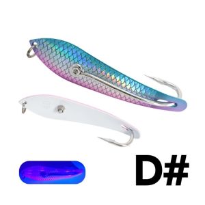 1PC 3D Scale Metal Spoon Lure for Saltwater Fishing 3.03-4.53 Inch Lifelike Artificial Bait