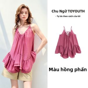 Toyouth | Áo Blouse Mùa Hè Dây Đeo Rộng