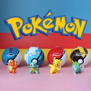 [Hoàn Tiền 10%]Mô Hình 4 Quả Cầu Pokemon Tự Động Ném Thú Đồ Chơi Giải Trí Bộ Sưu Tập Nhân Vật Cho Bé