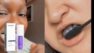 Jaysuing V34 Purple Toothpaste Cleans Bad Breath Tooth Stains Whitens Teeth And Cares For Teeth