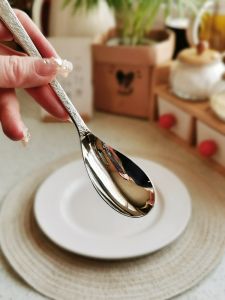 ช้อนกินข้าวสแตนเลส 304 ลายหิน ช้อนกินซุป ช้อนขนมหวาน ช้อนกินซุป ช้อนน้ำตาลน่ารัก ช้อนสำหรับใช้ในบ้าน