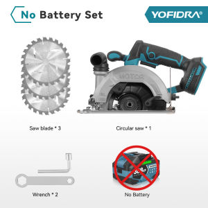 Yofidra | YOFIDRA 150MM Brushless Electric Circular Saw 6" Cordless Multifunctional Woodworking Cutter Power Tool For Makita Battery Pin