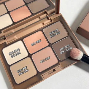 HERORANGE 6 Màu Tích Hợp Mặt Đĩa Mờ Chống Thấm Nước Chống Mồ Hôi Lâu Dài Tấm Phấn Mắt Thích Hợp Cho Mọi Loại Da