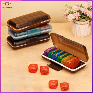 HKStorage Ống đựng thuốc Hộp bao bì 7 ngày mỗi tuần dung tích lớn 14 ngăn có thể tháo rời 2 ngăn hộp lưu trữ di động và được lựa chọn nghiêm ngặt