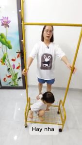 Giá Kệ Treo Quần Áo Pihouse Mẫu Mới Có Giỏ Đựng Đồ Giày Dép Quần Áo Tiện Lợi