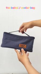 Tas bekal makanan polos tenteng tas kotak makan anak sekolah cooler bag asi aluminium foil waterprof
