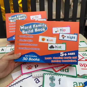 30 Word Family Build Flip Cards / Abc Vocabulary Sight Words Flash Cards For Kids / Phonics Reading Spelling Cards