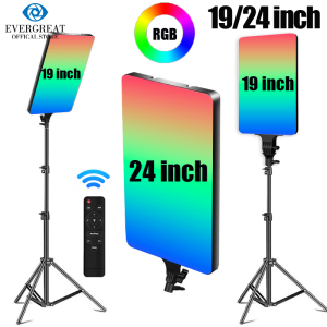 24/19 inch RGB Panel Lights Set Photo Studio Accessories Video Photography Led Light Panel Kit Light