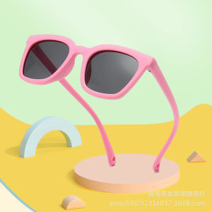 TANCO 1017 แว่นกันแดดโพลาไรซ์สำหรับเด็ก100% ป้องกันแสงสะท้อนป้องกันแสงแดดเลนส์ HD แว่นกันแดดกรอบซิลิโคนยืดหยุ่นสำหรับเด็กอายุ3-8ปี