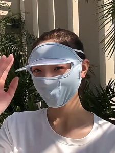 Topi Masker Wajah Sepeda Sport Anti Uv Face Mask Breathable Anti UV UPF50+ Penutup Wajah Ice Silk motor outdoor Masker