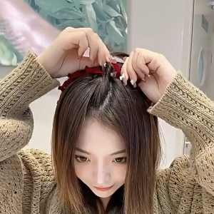 Velvet Forehead Braided Hair Hoop Headband Headwear