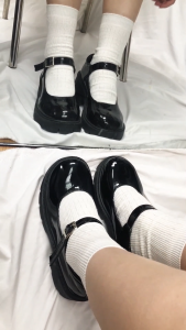 Falimottype Womens Classic Mary Jane Shoes Black Casual Fashion Minimalist Student Uniform Retro Leather Sandals