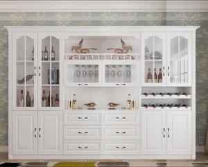 Modern Minimalist Solid Wood European Style Restaurant Bar Cabinet with Shoe Rack for Living Room Decoration Single-Sided Embracing Wall Cabinet Partition Cabinet