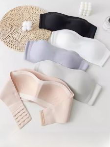 Strapless Intimates Womens Non Slip Gathered without Trace Invisible Tube Top Underwired Tube Top Bra Summer Thin