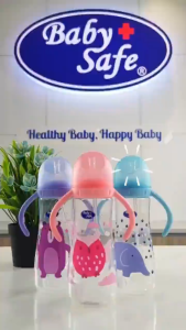 BABY SAFE JS09 BOTTLE WEIGHT STRAW WITH HANDLE 250ML/ BOTOL MINUM ANAK DENGAN SEDOTAN PEMBERAT