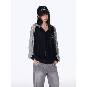 ARCG | Hooded Breathable Loose Light Summer Sunscreen Jacket Black Dots