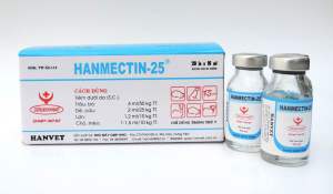 HANMECTIN 25 (10ml) tiêm tẩy giun sán ve ghẻ chấy rận cho chó mèo gia súc gia cầm